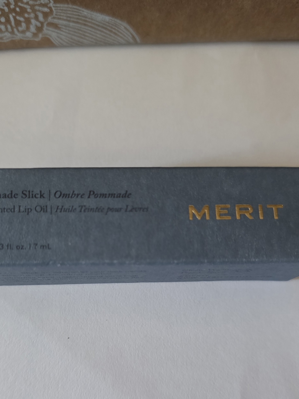MERIT Tinted Lip Oil in Slate Blue Packaging